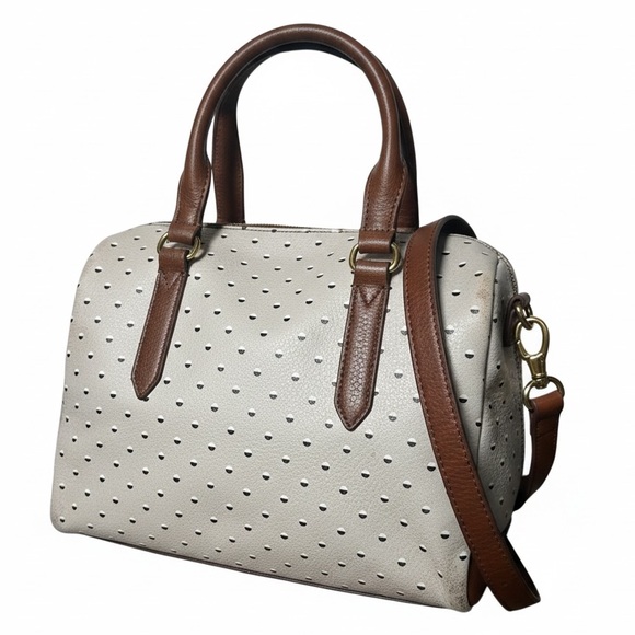 Fossil Handbags - Fossil Hailey Polka Dot Crossbody Satchel